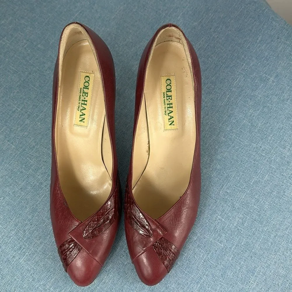 Cole Haan Burgundy Leather Pumps Size 9 B